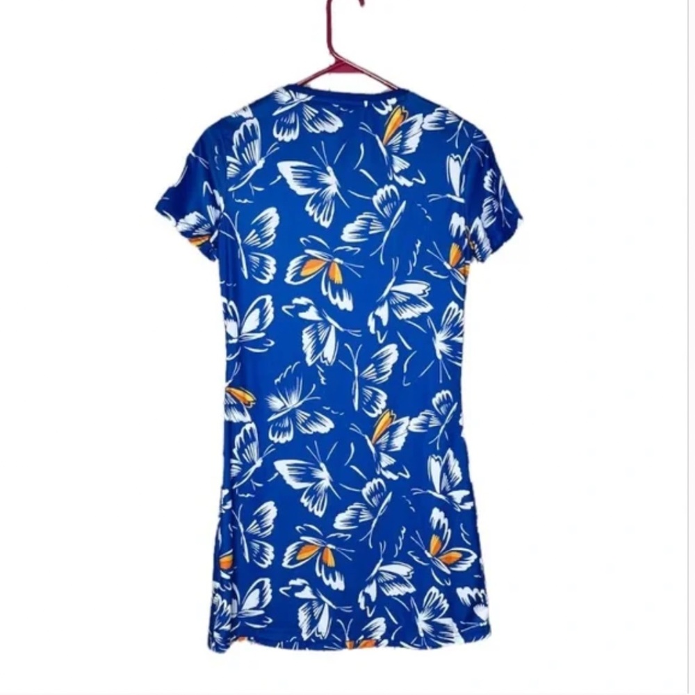 Adidas Farm Rio Butterfly Blue Mini Dress - Picture 3 of 5